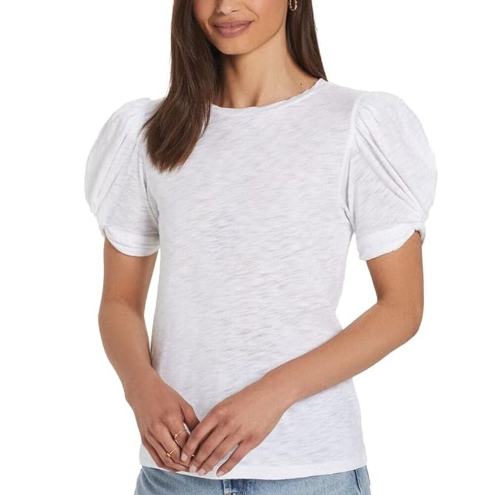 GOLDIE MUTTON SHORT SLEEVE TEE IN WHITE SIZE XS